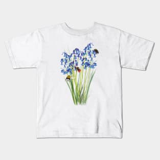 Bluebells And Bees Kids T-Shirt